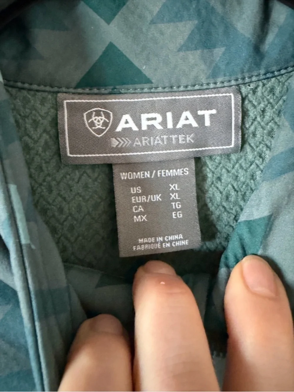 Ariat New Team softshell jacket pinewood green 10146488 size XL NWT - Picture 8 of 9